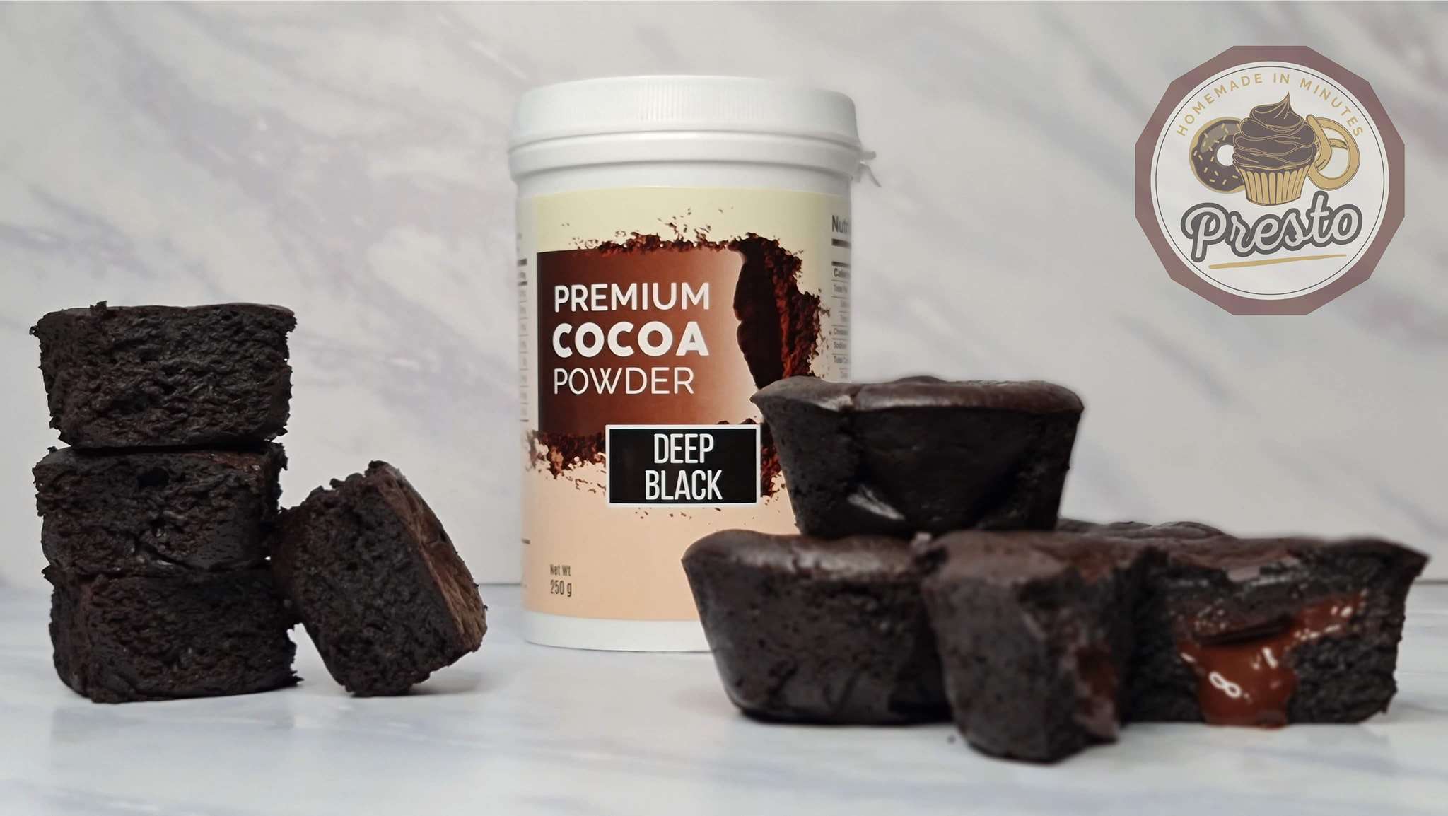 Presto cocoa powder deep black