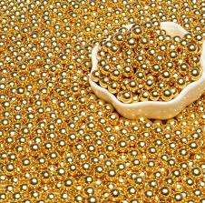 Metallic golden pearl sprinkles 4mm