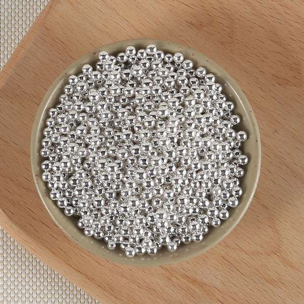 Metallic silver pearl 1.5mm sprinkles