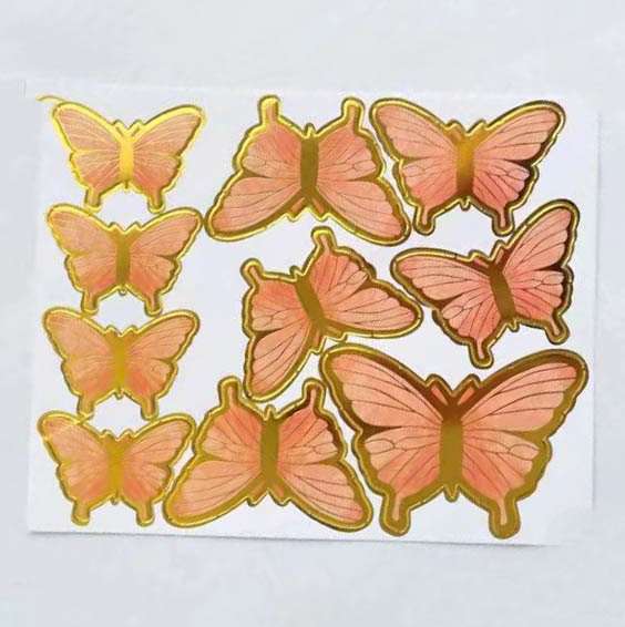 Golden Striped Butterfly paper