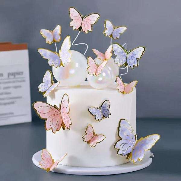 Golden Striped Butterfly paper premium