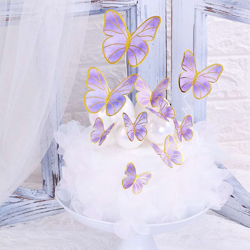 Golden Striped Butterfly paper premium
