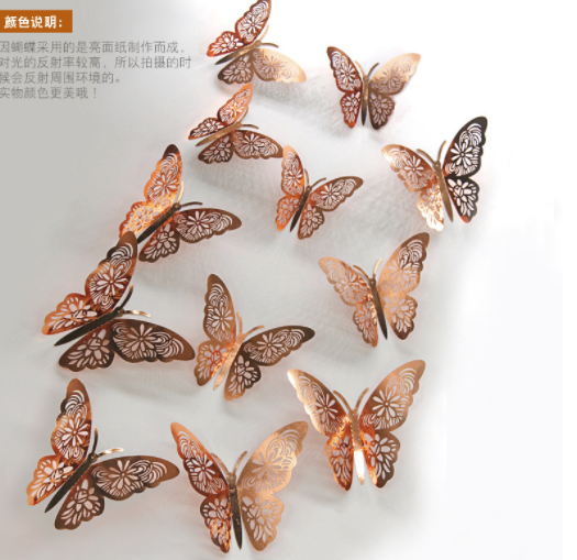 3D Metal crafted Butterfly set