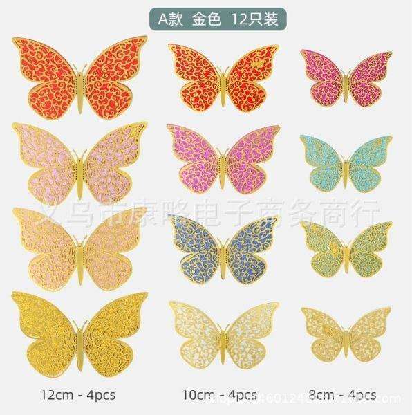 3D Metal crafted Butterfly set