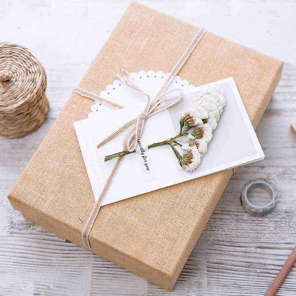 Dry flower with card