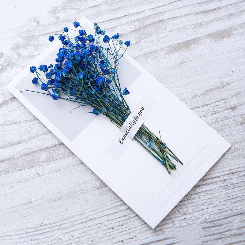 Dry flower with card