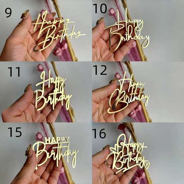 HBD Acrylic topper mini