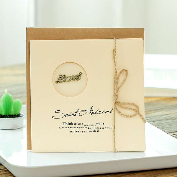 Hemp rope greeting card