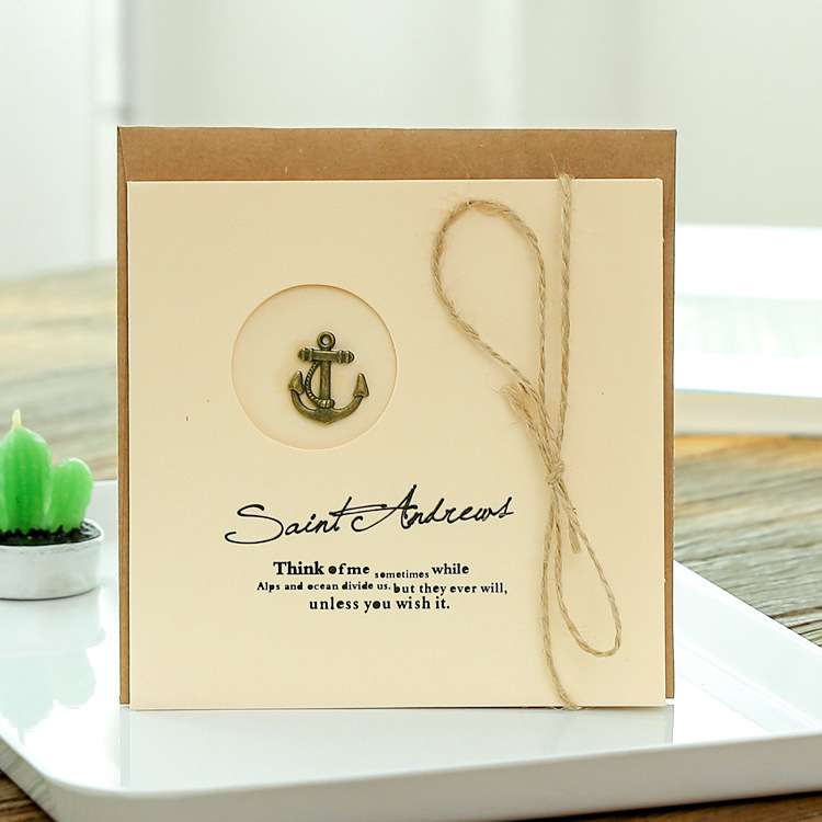 Hemp rope greeting card