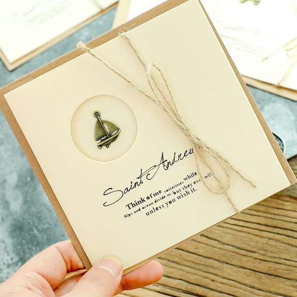 Hemp rope greeting card