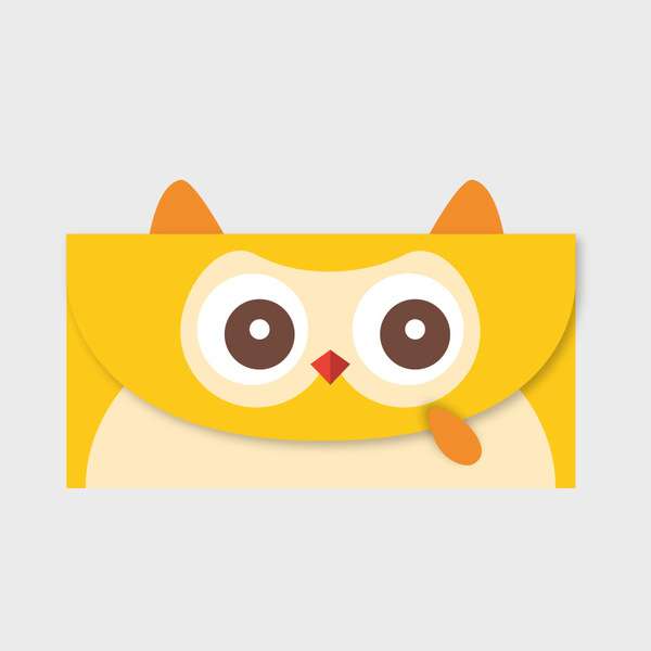 Animal cute greeting card