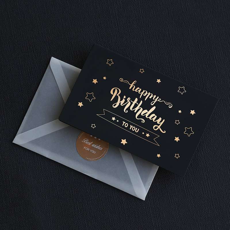 Black greeting card