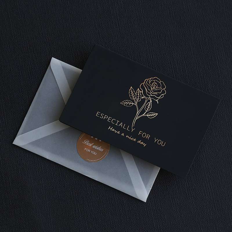 Black greeting card