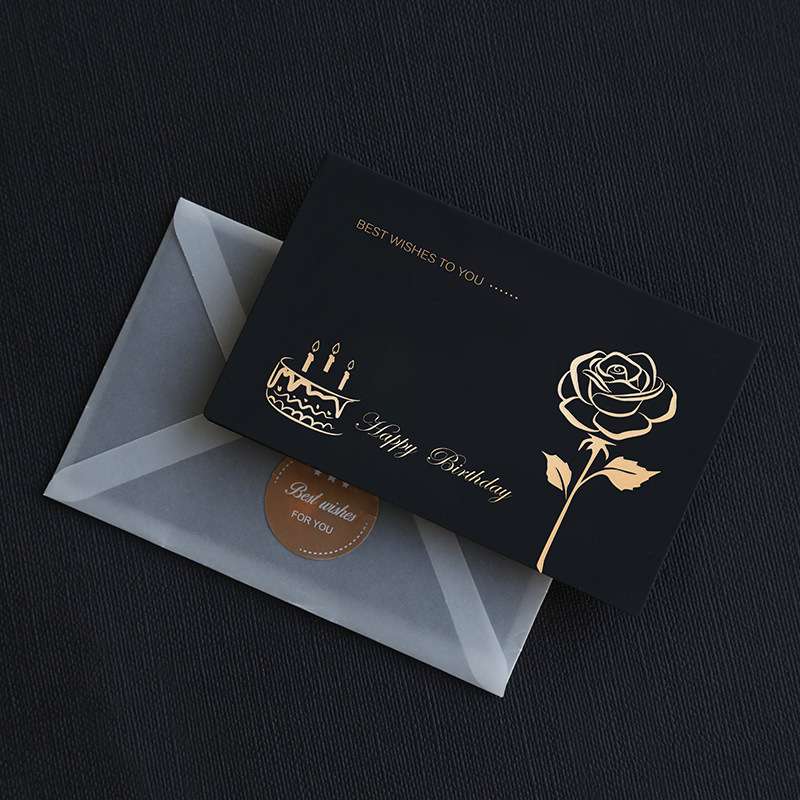 Black greeting card