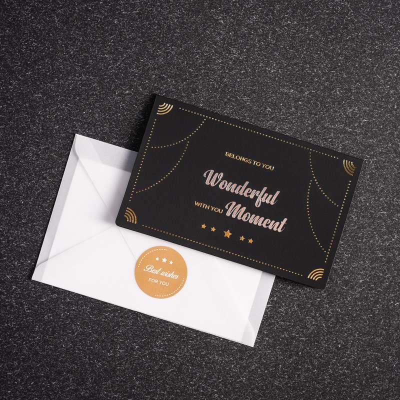 Black greeting card