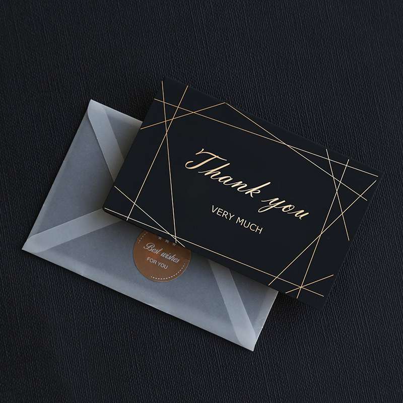 Black greeting card