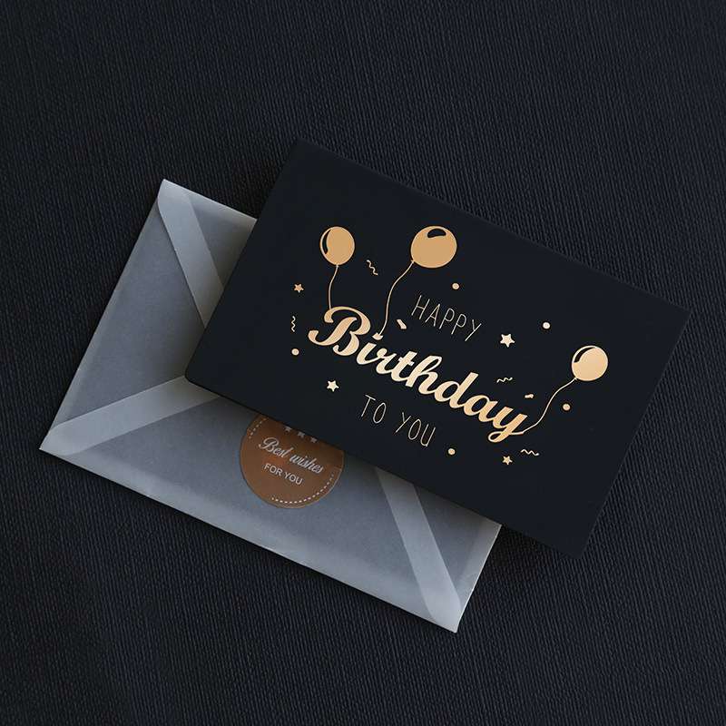 Black greeting card