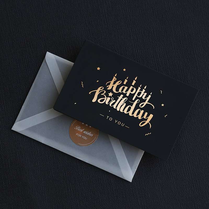 Black greeting card