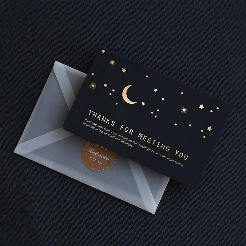 Black greeting card