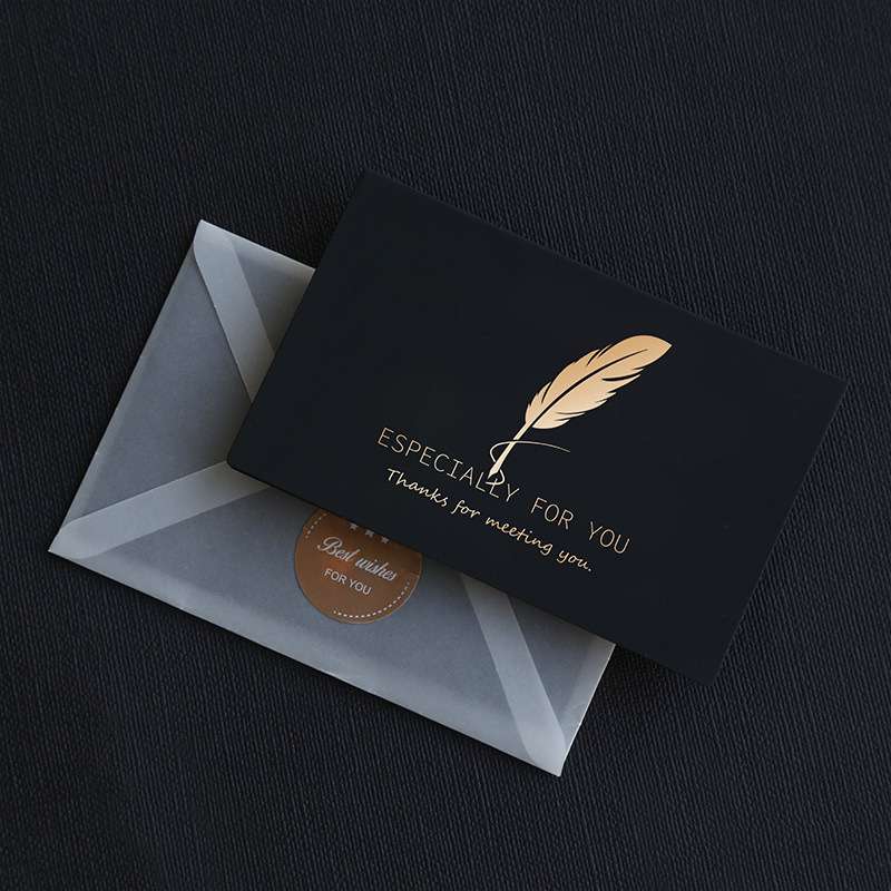 Black greeting card