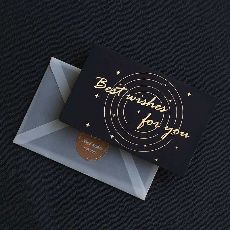 Black greeting card