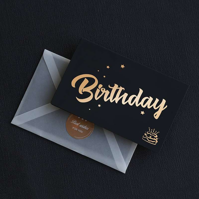 Black greeting card