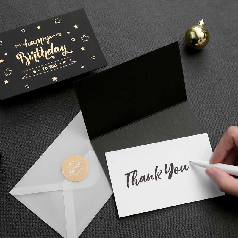Black greeting card