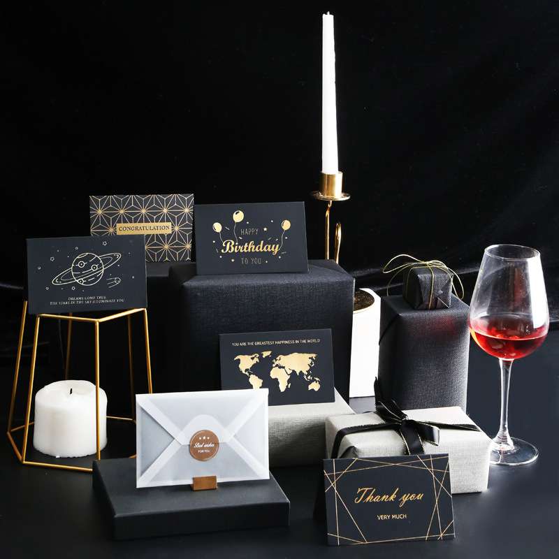 Black greeting card