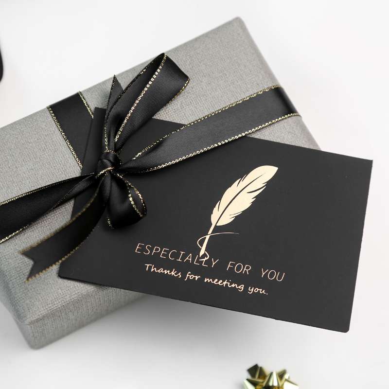 Black greeting card
