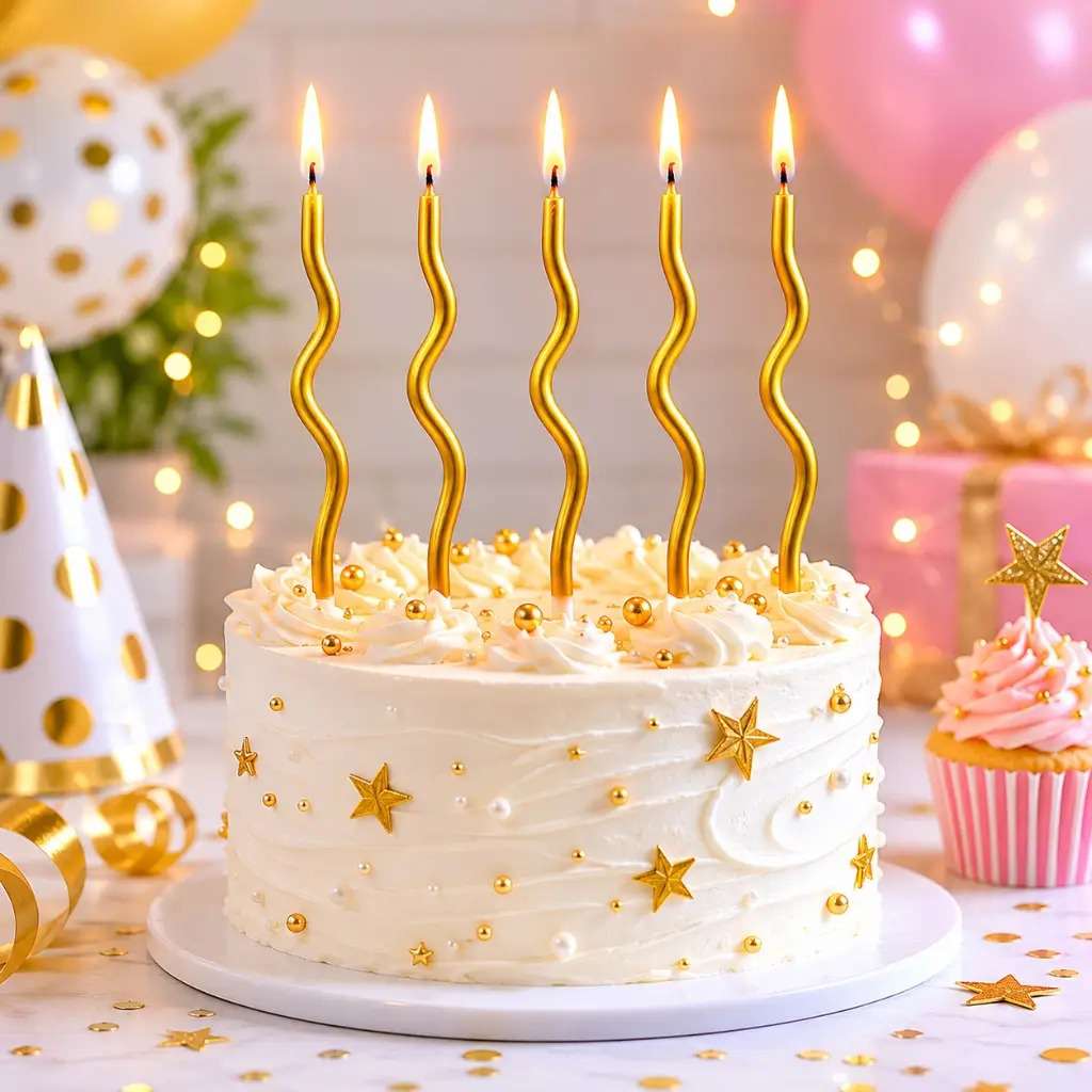 Birthday Curved Candle color