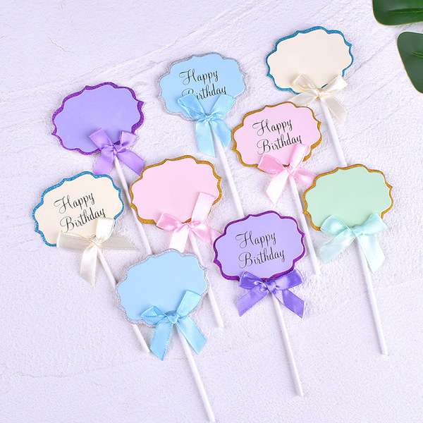 Happy Birthday cartridge paper topper