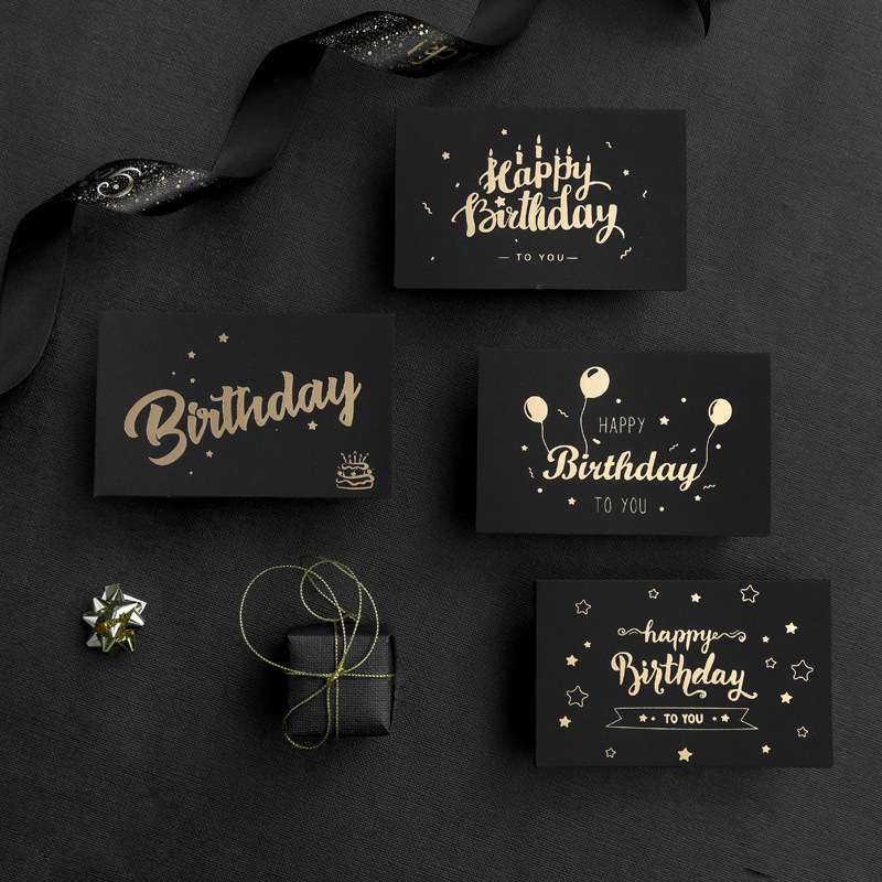 Black greeting card