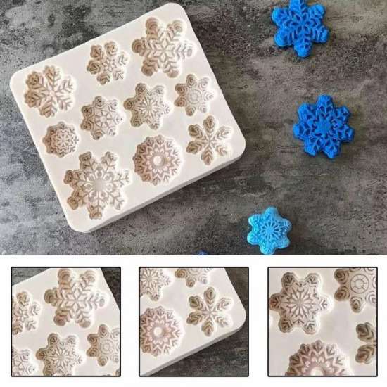 Rosemery snowflaue silicone mold