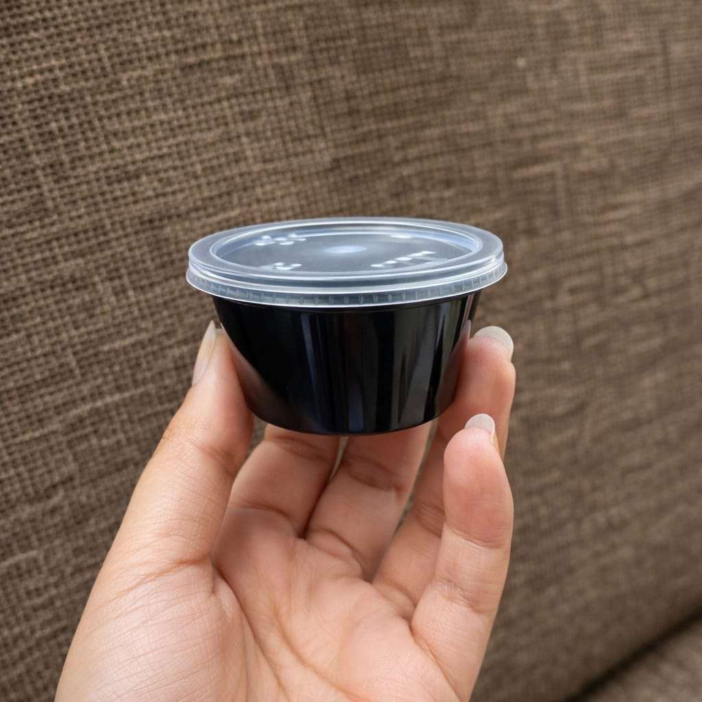 Premium Black sauce cup lid