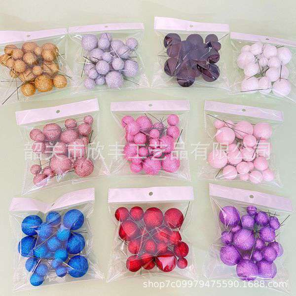 Glitter Glossy ball 20p pack