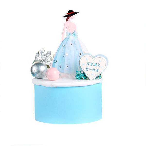 Dress & doll stick Cake topper