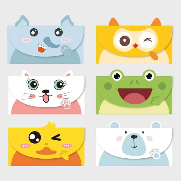Animal cute greeting card