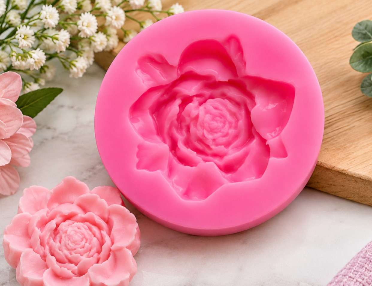 Rose mold single 1222 pink
