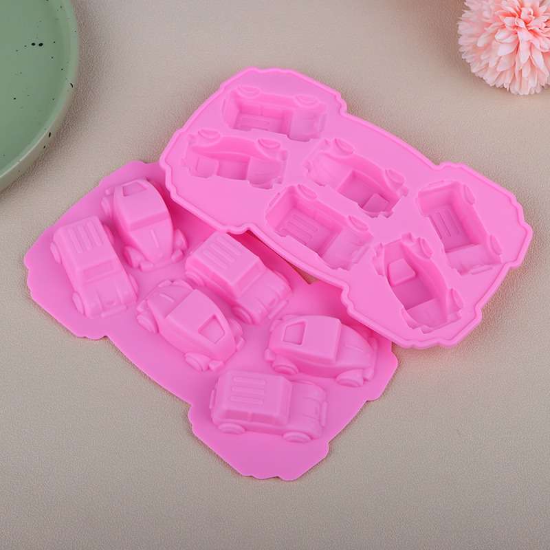 Mini car silicone mold pink